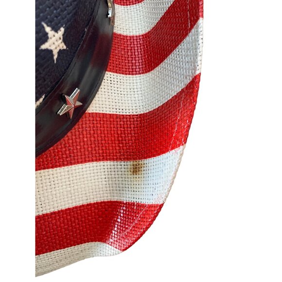 American Flag Star Detail Cowboy Hat - Picture 5 of 5